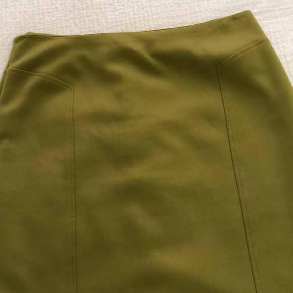 Nordstrom Halogen green mid length skirt.  Fully lined.  Size 12 - Picture 2 of 9